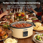 HOMECOOKIN Slow Cooker, Extra Large 10 Quart Digital Programmable Slow Cookers with Timer, Dishwasher Safe Glass Lid & Crock, Kitchen Appliance for Families and Gatherings, Oatmeal