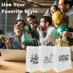ASSUREPAK White Paper Bags - 250 Bags - 13"x7"x17" - 74 LB Weight basis (110 GSM strong) Twisted Handle - Gift Bags for Decorating, Birthdays & Events - 13717WHITEPAPTHDL