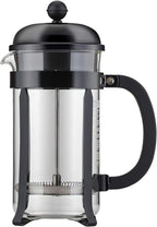 Bodum 34oz Chambord French Press Coffee Maker, High-Heat Borosilicate Glass, Stainless Steel, Black – Made in Portugal