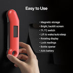 ThermoMaven ProfessionaI Meat Thermometer Digital, 3X Faster 0.5 Sec Instant Read, NIST Certified Accuracy ±0.5°F, 100% Waterproof Probe, Auto-Rotate Bright Indicator, for Candy/Grill/BBQ, Red & Gray