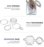 Bormioli Rocco - 11381000725 Fido Clear Glass Jar with 85 mm Gasket, 1.5 Liter KC74556