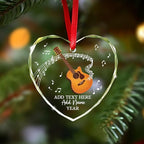 Customized Guitar Christmas Glass Ornaments, Personalized Guitar Player Xmas Ornament with Text Name & Year, 2025 Christmas Ornament Gift for Guitarist Teacher, Instrument Xmas Tree Decor