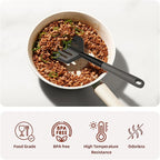 Meat Chopper, Heat Resistant Meat Masher for Hamburger, Ground Beef Smasher, Non Stick Mix Ground Chopper, Mix and Chop Potato Masher Tool 2in1 Twist Design