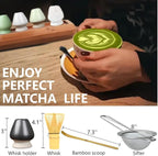 Matcha Whisk Holder Matcha Chasen Whisk Stand Ceramic Holder fit for Traditional Japanese Tea Ceremony Starter (Cyan)