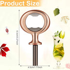 Metal Bottle Opener Kit Blank Bottle Opener Stainless Steel Open Inserts Hardware for Wedding Wine Party DIY Project Craft Wood Turning(Bronze,7 Pieces)