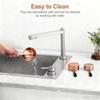 Measuring Cups and Spoons Set, Rose Gold Plated Stainless Steel 10 Piece for Cooking and Baking (5 Cups + 5 Spoons)