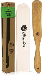 Skinny Wooden Spurtle for Sourdough Starter – Handcrafted Wooden Sourdough Stir Stick & Spatula – Multipurpose Spurtle for Bread Dough Mixing, Cooking & Baking Tools Set