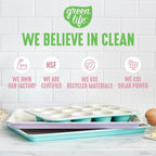GreenLife 12-Cup Muffin Pan, Healthy Ceramic Nonstick Bakeware, PFOA & PFAS-Free Cupcake Sheet, Durable, Versatile Kitchen Essentials, Easy Clean Muffin Mold, Pink
