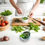 Pottery Herb Stripper Bowl Multi Size Holes Ceramic Stripping Tool Decorative Leaf Cilantro Parsley Basil Veggies Durable Kitchen Gadget