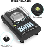 WEIGHTMAN Milligram Scale 100g x 0.001g, Mg Scale with 50g Calibration Weight and Accessories, Powder Scale for Reloading
