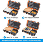 AMIR Digital Pocket Scale, Gram Scale 200g/0.01g, 6 Units Conversion Smart Scale with Calibration and Tare Function, LCD Display, for Food, Coffee, Jewelry, Medicine, Herb