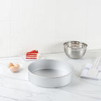 Restaurantware-Met Lux 12 x 3 Inch Straight-Sided Baking Tin, 1 Round Cake Pan - Oven-Ready, Freezable, Anodized Aluminum Round Baking Pan, Greaseproof, For Layer Birthday Cake