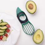 Linoroso Avocado Slicer Tool Kitchen Avocado Knife Set, Good Grips 3-in-1 Avocado Tool with Avocado cutter slicer, Avocado Pit Remover, Avocado Peeler with Cover, Green