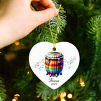Bongo Xmas Ceramic Ornament Tree, Custom Bongo Player Ornament Gifts, Musical Instrument Ceramic Ornaments Christmas Hanging 2025, Personalized Instrumentalist Ornaments Keepsake with Name & Year