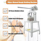 Commercial Dough Divider 36PCS Dough Cutting Machine 1.06oz-5.64oz Manual Dough Dividing Machine with 30-160g Dough Weight Range for Baking, 36PCS