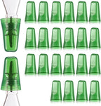 Chengu 24 Pieces Liquor Bottle Covers Pour Spout Covers Bar Toppers for Bottles Universal Pour Dispenser Dust Translucent Silicone Rubber Spout Caps for Bar Home Kitchen Tools Supplies (Green)