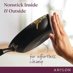 Anolon Advanced Home Hard-Anodized Nonstick Wide Stock Pot/Stockpot (7.5-Quart, Onyx)
