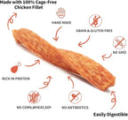 Chicken Dog Chew Twist Sticks, Puffed Human Grade Chicken Dog Treat Sticks, Rawhide Alternative, Easy to Digest 20pcs/Pack