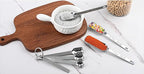 Measuring Spoons Set of 6, 18/8 Stainless Steel Measuring Spoons for Dry & Liquid, Spice Long Handle Tbsp Nesting Measure Spoon for Baking & Kitchen
