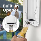 Kotto Can Crusher - Wall Mounted Can Crushers for Recycling - with Auto-Drop System -Built-in Bottle Opener-Crushes 8-16oz Cans-Includes Kitchen Storage Bag-Heavy Duty Can Crusher for Home Use-White