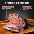 Wireless Meat Thermometer for Grilling and Smoking, CP10 500FT Meat Probe Thermometers, Smart Food Thermometer Probe for BBQ, Oven, Grill, Smoker, Sous Vide Gifts for Mom, Wife - Pink