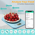 Digital Food Scale for Weight Loss - Smart Food Scale with Nutritional Calculator, Kitchen Scales for Food Grams and Ounces, Food Weight Scale for Baking, Diet, Diabetics, Calories 0.1oz/1g (3g-5kg)