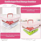 moleath Bento Box with 6 Removable Compartments Lunch Box, Microwave & Dishwasher Safe, Leakproof BPA-Free Snack Containers Ideal for Office, Picnic, Camping, Party, Travel, Pink