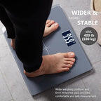 Ultra-Wide NUTRI FIT Bathroom Scale Digital High Accuracy Body Weight Scanner with Easy-to-Read Backlit LCD, 400 Pounds Ultimate Grey