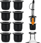 8 Pack Liquor Pour Spout Adapters, Pour Spouts for Large Neck Liquor Bottles, Liquor Bottle Pourers for Alcohol Olive Oil up to 1 inch/25 mm Neck