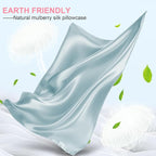 Mulberry Silk Pillow Cases Queen Size with Hidden Zipper, Ultra Smooth and Soft Breathable Cooling Silk Satin Pillowcase for Hair and Skin, Gifts for Women Men (Haze Blue, 20x30 Inches, 1 Pack)