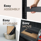 HOMEDANT House Black 5-Tier Laminated Metal Shelving Unit Adjustable Storage Utility Rack Heavy Duty Shelves Organization Shelf Kitchen Garage Pantry Closet 3Pack