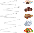 5PCS Stainless Steel Kitchen Tongs, Metal Food Tongs with Non-Slip Grip/Egg Chalaza Removal Tongs, Toothed Design Eggshell Fragment Remover Tong for Cooking Food Cake Bakers Pastry Chefs