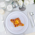 EI 360pcs Silver Plastic Silverware,Plastic Spoons and Forks,Plastic Silverware Heavy Duty,Disposable Plastic Cutlery include 120pcs Plastic Forks,120pcs Plastic Spoons and 120pcs Plastic Knives