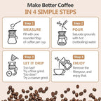 Pour Over Coffee Maker 20 OZ, 6 Cup Borosilicate Glass Drip Coffee Maker with Reusable Stainless Steel Filter and Cork Grip for Home Café 600 ML (Diamond Shape)