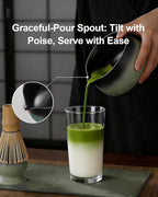 ZENS Matcha Whisk Set, Matcha Kit Set with Bowl and Bamboo Whisk, 304 Sifter, Scoop, (Chasen Holder) -Tea Mat, 6pcs Matcha Set for Latte-Making, Sage Green
