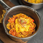 Hybrid Nonstick 4 QT Saucepan with Lid, Stainless Steel Stockpot with Honeycomb Texture,Compatible with All Cooktops,Dishwasher and Oven Safe