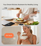 Smart Nutrition Food Scale with LED Display, Tracks Calories, Fat, Carbs & Protein via App, 0.01oz Precision Digital Kitchen Scale for Healthy Eating & Meal Prep