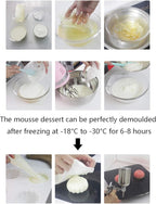 OCPO KITCHEN Quenelle Silicone Mold for Baking Mousse Cake, Fruit French Dessert, Pastry, Chocolate, Pudding, Jelly, Ice Cream, Quenelle Mold (12-Cavity)
