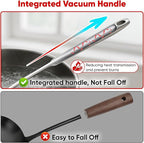 Newness 304 Stainless Steel Spaghetti Server and Spaghetti Tong, [Rustproof, Integral Forming, Durable] Pasta Spoon with Teeth with Vacuum Ergonomic Handle, Comfortable Grip Design Pasta Server