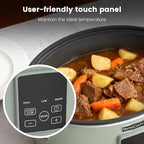 HOMECOOKIN Slow Cooker, Extra Large 10 Quart Digital Programmable Slow Cookers with Timer, Dishwasher Safe Glass Lid & Crock, Kitchen Appliance for Families and Gatherings, Olive