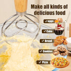 TEEVEA Danish Dough Whisk for Sourdough, Wood Handle & Stainless Steel
