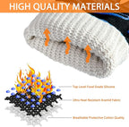 BBQ Gloves, Oven Gloves 1472℉ Extreme Heat Resistant, Grilling Gloves Silicone Non-Slip Oven Mitts, Kitchen Gloves for BBQ, Grilling, Cooking, Baking-1 Pair… (One Size Fits Most, Black)