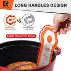 Cook's Aid 2 Pcs Silicone Bread Sling for Dutch Oven, Non-Stick Bread Baking Mat Set, Reusable Sourdough Bread Sling with Long Handles for Easier Transfer for Dough