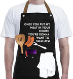 REHAVE Gift Ideas For Her Him - Birthday Gifts For Men, Dad, Husband, Boyfriend, Brother - Funny BBQ Apron for Men with Pockets, Dad Gifts from Daughter, Son - Cooking Gifts, BBQ Gifts, Grill Apron