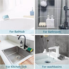 Self Draining Soap Dish,Silicone Suction Cup Soap Holder, Bathroom Soap Dish for Bar Soap,Can Extend Soap Life,Bathroom, Bath Tub, Kitchen Sink (4, White)