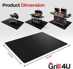 Extra Large BBQ Grill Mat 60x40, Heavy-Duty, Non-Stick, Reusable, and Easy-to-Clean, Under Grill Mats for Outdoor Grill Deck Protector, Griddle Mat for Blackstone Grill Pad, Fireproof Patio Mat