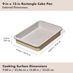 OXO Good Grips Non-Stick Pro Ceramic Coated Metal Bakeware 9” x 13” Cake Pan – Biscuit