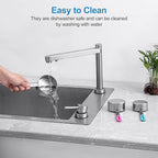 Measuring Cups and Spoons Set, Stainless Steel 11 Piece for Cooking and Baking (6 Cups + 5 Spoons, Colorful Handles)