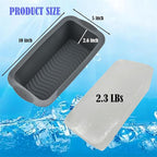 6Pcs Ice Mold for Ice Bath, YINOWON Large Silicone Ice Block Molds for Ice Bath, Large Ice Cube Molds for Cold Plunge Or Coolers, Ice Tray for Bath (Black and Gray)