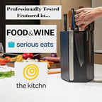 360KB MAX ™ - magnetic rotating knife block - w/top slots, capaciy for 20+ knives - largest in the 360 Knife Block ® family. (Honey Bamboo)